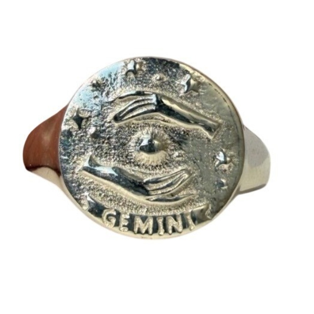Spell & the Gypsy Collective Stargazer Zodiac Sterling Ring Gemini Size 8 RARE